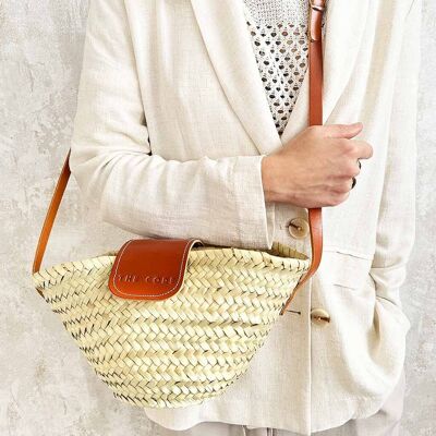 Urban leather palm tote bag