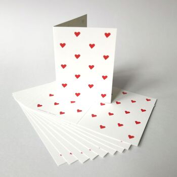 10 cartes pour mariages / Saint Valentin / expressions d'amour : coeurs rouges 1