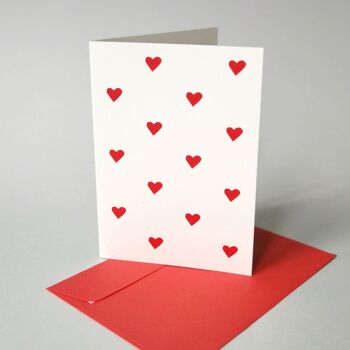 10 cartes pour mariages / Saint Valentin / expressions d'amour : coeurs rouges 2