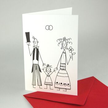 10 cartes d'invitation amusantes pour le mariage de baptême (avec enveloppes rouges) 1