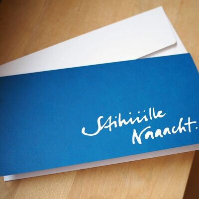 10 blue recycled Christmas cards: Stihiiille...