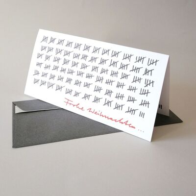 10 cards for Christmas and New Year, with gray envelopes
