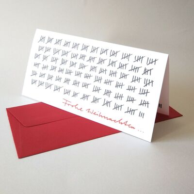 20 cartes pour Noël et Nouvel An (avec enveloppes rouges)