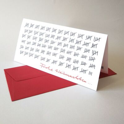 Lot de 20 cartes pour Noël et Nouvel An (avec enveloppes rouges)