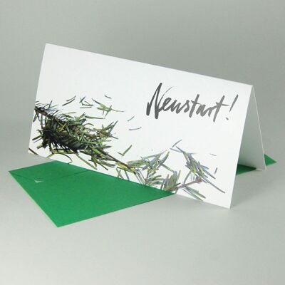 10 funny New Year's cards with green envelopes: a fresh start!