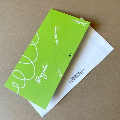 Good start! - New Year's card with envelope: paper airplanes for crafting