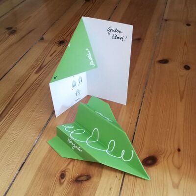 10 New Year's cards with envelopes: paper airplanes for crafting