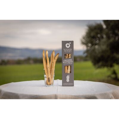 Rustic black olive breadsticks - 130g