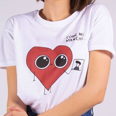 T-Shirt "Heart"__S / Bianco