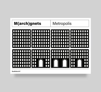 Aimants d'architecture de façade Metropolis (8 pièces) 1