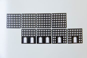 Aimants pour réfrigérateur Façade Metropolis Architecture (8 pièces) 2