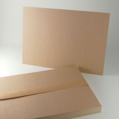 50 sheets of brown recycled cardboard DIN A4