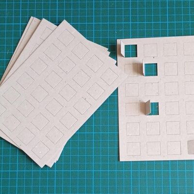 10 calendarios de adviento artesanales grises tamaño postal