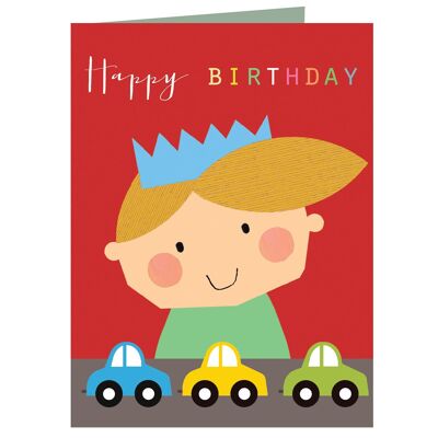 Carte d'anniversaire Mini voitures jouets TMC01