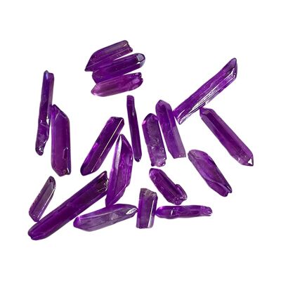 Electroplated Quartz Points, 2-3cm, Pack of 6, Purple