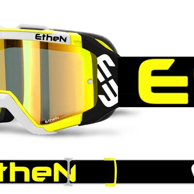 LUNETTES DE MOTO TOUT-TERRAIN MX VERRE MIROIR MODÈLE ARES - MAILLE DE REMPLACEMENT PHOTOCHROMIQUE INCLUSE