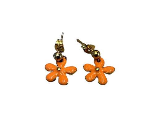 Boucles d’oreille Blossom orange