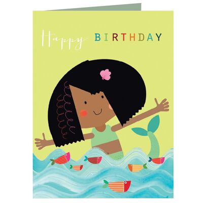 TMC09 Mini tarjeta de cumpleaños de sirena