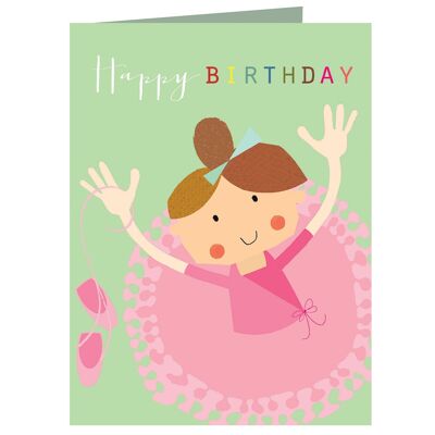 Tarjeta de cumpleaños mini bailarina TMC14