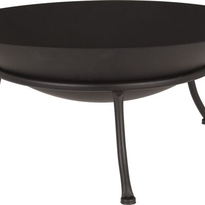 Brasero redondo 47x21 cm con soporte de metal negro