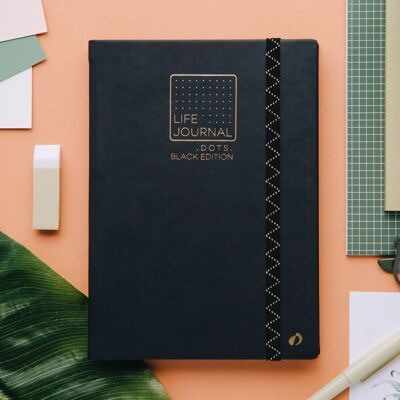 CARNET 21 dots Life Journal BLACK El