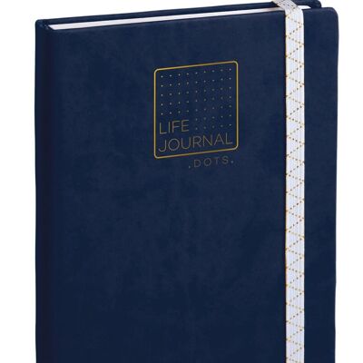 CARNET 21 dots Life Journal bleu oceanEl