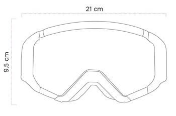 MASQUE MOTO TOUT-TERRAIN AVEC LENTILLE ANTIBUÉE TRANSPARENTE MODÈLE MX05 2