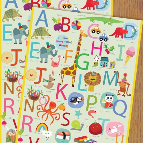 WP122 Alphabet Gift Wrapping Paper