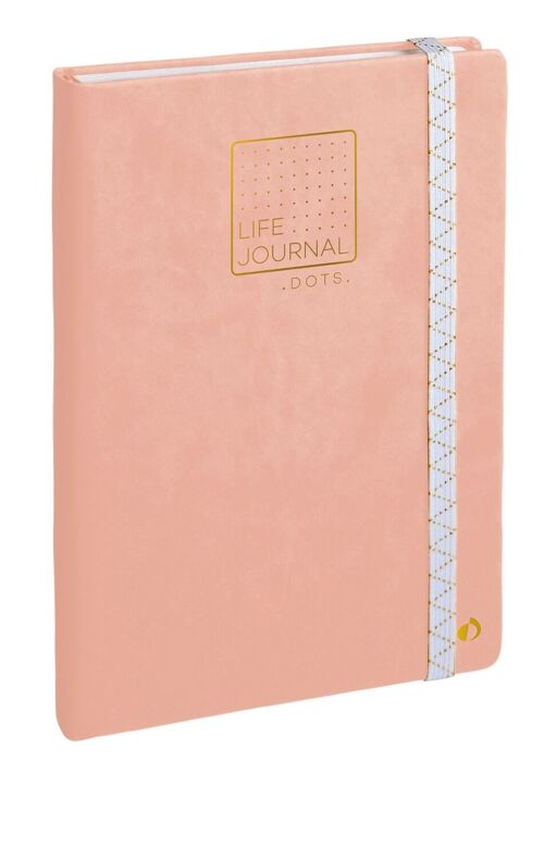 CARNET 21 dots Life Journal rose El