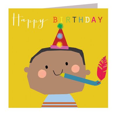MC02 Party Horn Birthday Card