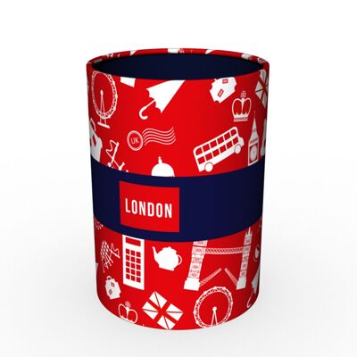 METAL PENCIL POT Union Jack per 8