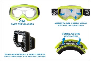 MASQUE MOTO TOUT-TERRAIN AVEC LENTILLE MIROIR ANTIBUÉE MODÈLE OTG06 5