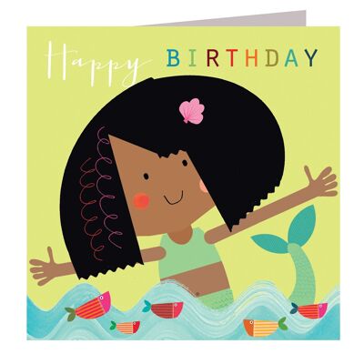 MC09 Mermaid Happy Birthday Card