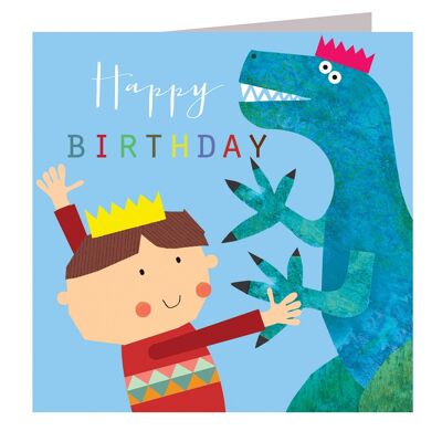 MC10 Dinosaur Happy  Birthday Card
