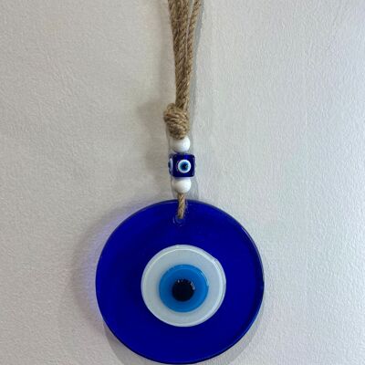 Azul - Ojo protector hecho a mano en Turquía en pasta de vidrio