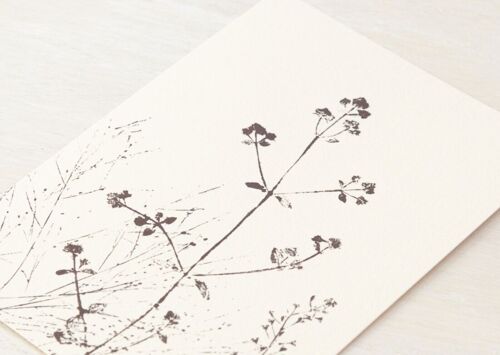 Carte fleurs "Prairie d'été" • collection Empreintes • A6 (enveloppe incluse)