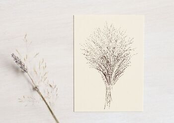 Carte florale "Graminée panicum" • collection Empreintes • A6 (enveloppe incluse) 1