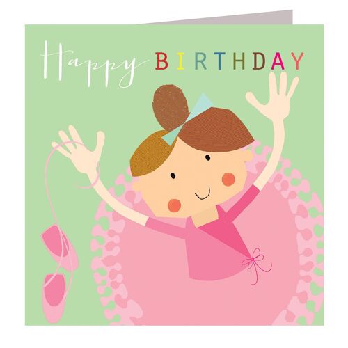 MC14 Ballerina Happy Birthday Card