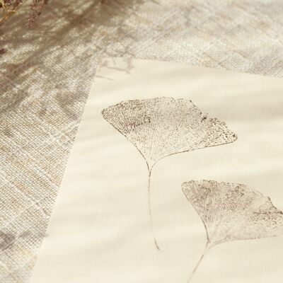 Carte feuilles "Ginkgo" • collection Empreintes • A6 (enveloppe incluse)