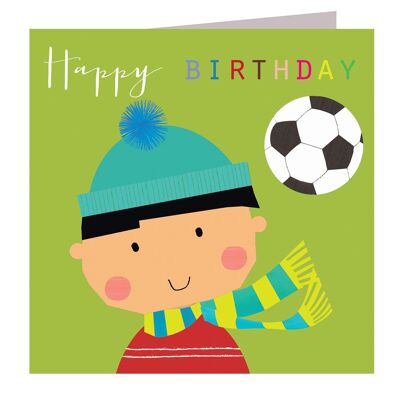 Tarjeta de feliz cumpleaños de fútbol MC16