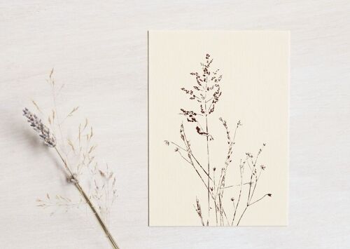 Carte "Fleurs sauvages" • collection Empreintes • A6 (enveloppe incluse)