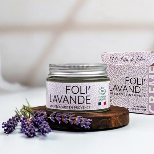 Crème Foli'Lavande Bio - Fabriquée en Provence - 50ml