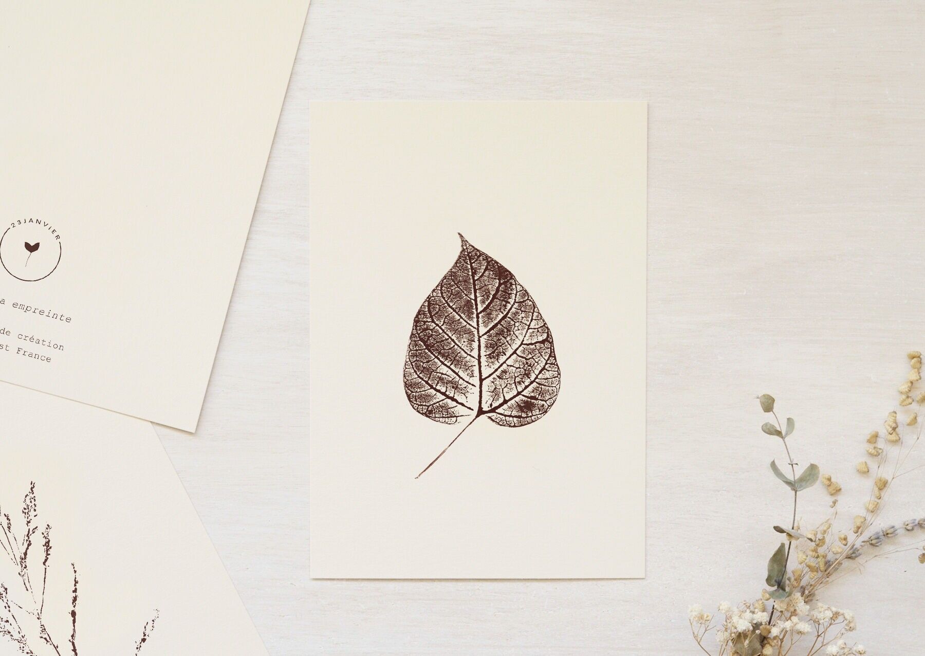 Cartoncino “Catalpa” • Collezione Empreintes • A6 (busta inclusa)