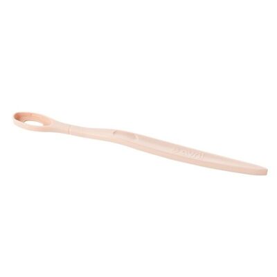 Handle for toothbrush with refillable head in pink bioplastic