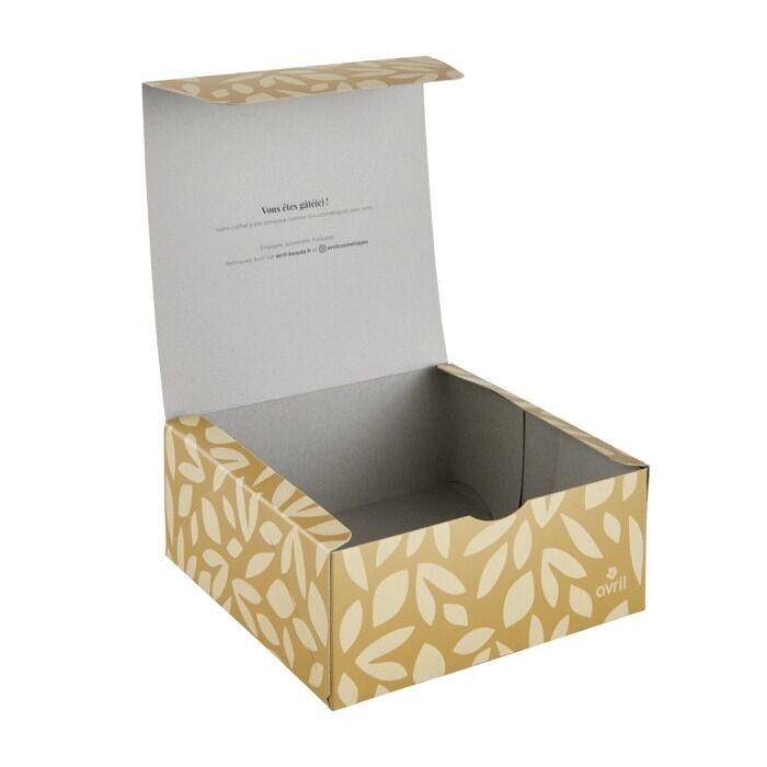 Large yellow box with leaf patterns