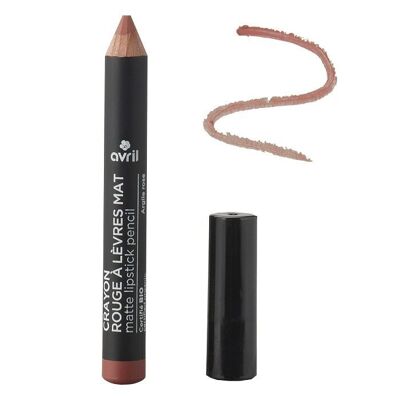 Pink Clay matte lipstick pencil Certified organic