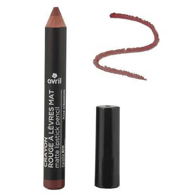 Rose Crépuscule matte lipstick pencil Certified organic