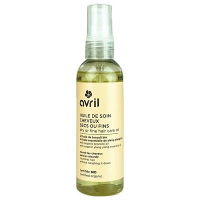 Dry and fine hair care oil 100ml certified organic