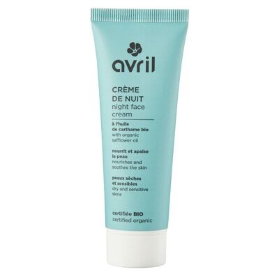 Night cream for dry and sensitive skin 50ml certified organic