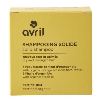 Solid shampoo for dry and damaged hair 85g certified organic